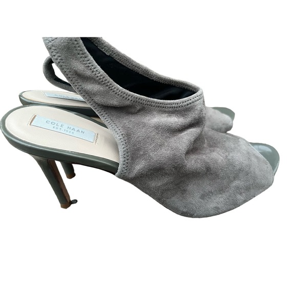 Cole Haan Gray suede slingback heels, 9M - Picture 2 of 7